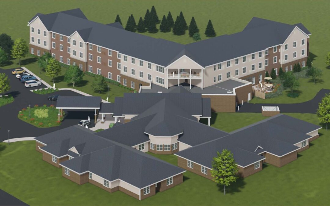3D rendering of the Lodges at Evenglow Aerial View