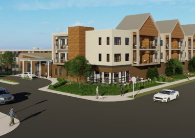 3D rendering of residences at Evenglow building